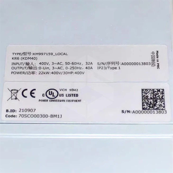 KONE Elevator Frequency Converter KDM40 KM997159 LOCAL KM997160 LOCAL